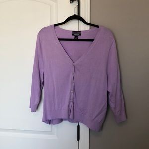 Lands End Lavender Cardigan